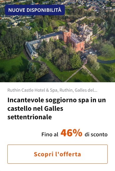 Incantevole soggiorno spa in un castello nel Galles settentrionale