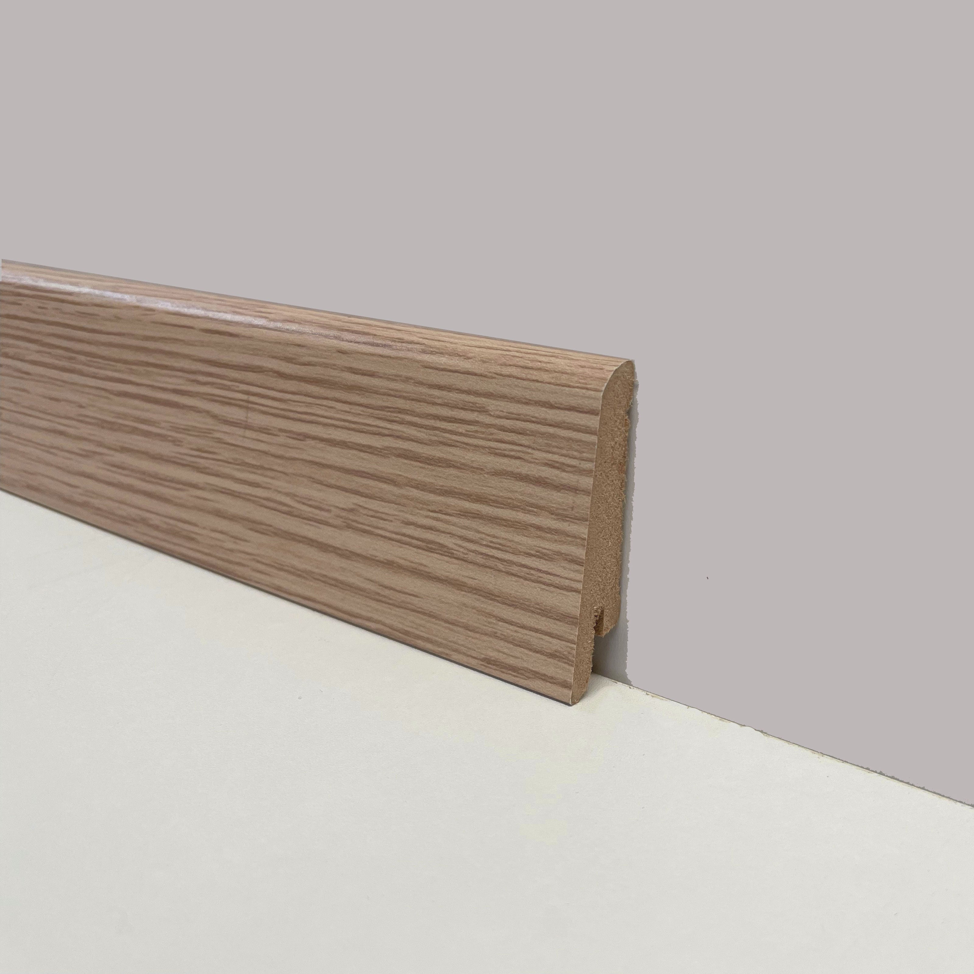€1,69 - BATTISCOPA ZOCCOLINO in FIBRA DI LEGNO 60x15 Vari decori, Parquet, Laminati, SPC, LVT (prezzo al metro)