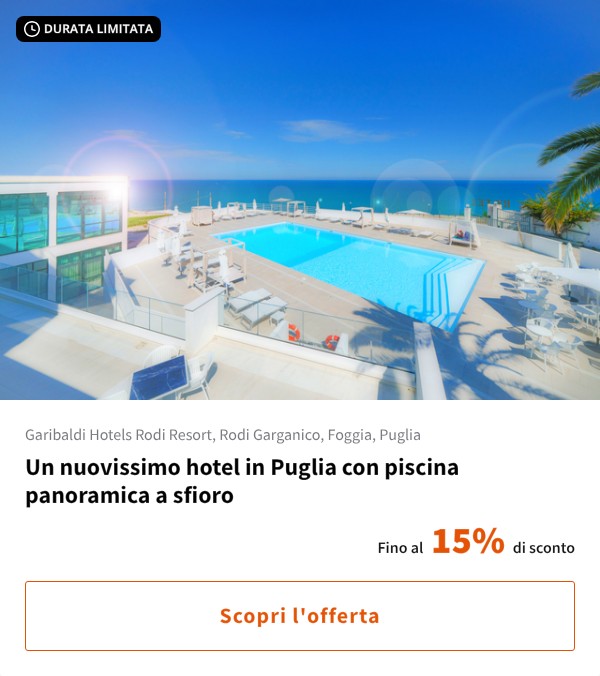 Un nuovissimo hotel in Puglia con piscina panoramica a sfioro