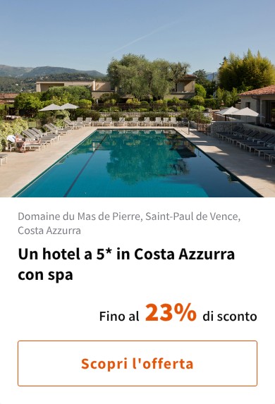 Un hotel a 5* in Costa Azzurra con spa