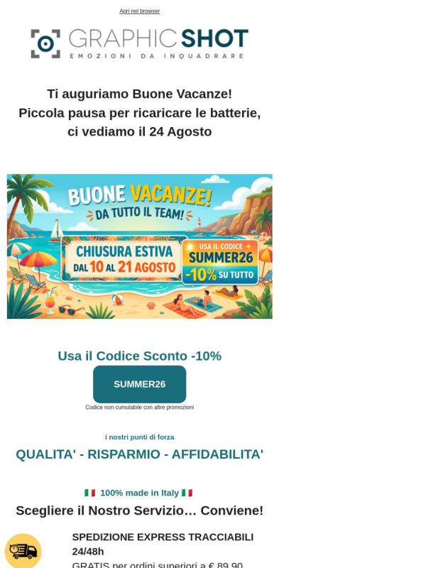 ☀️ Ti auguriamo di cuore buone vacanze!