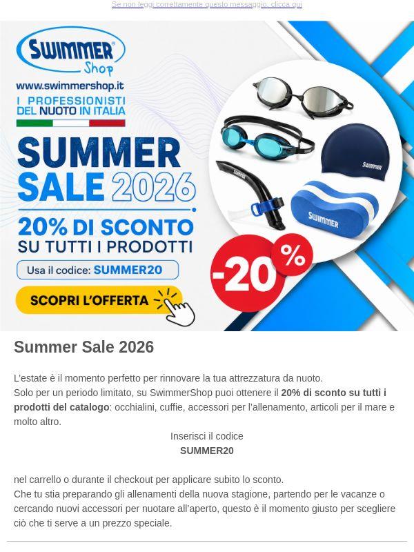 ☀️ Summer Sale 2026: -20% su tutto il catalogo