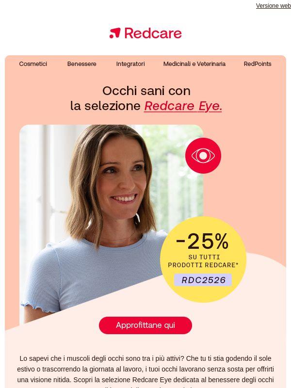 Redcare per i tuoi occhi: offerta speciale vacanze -25% ☀️⛱️