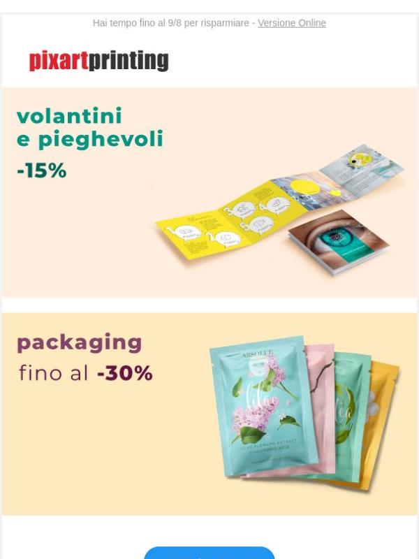 Non prenderti in ritardo! Le offerte su packaging, volantini e pieghevoli ci sono ancora per pochi giorni!
