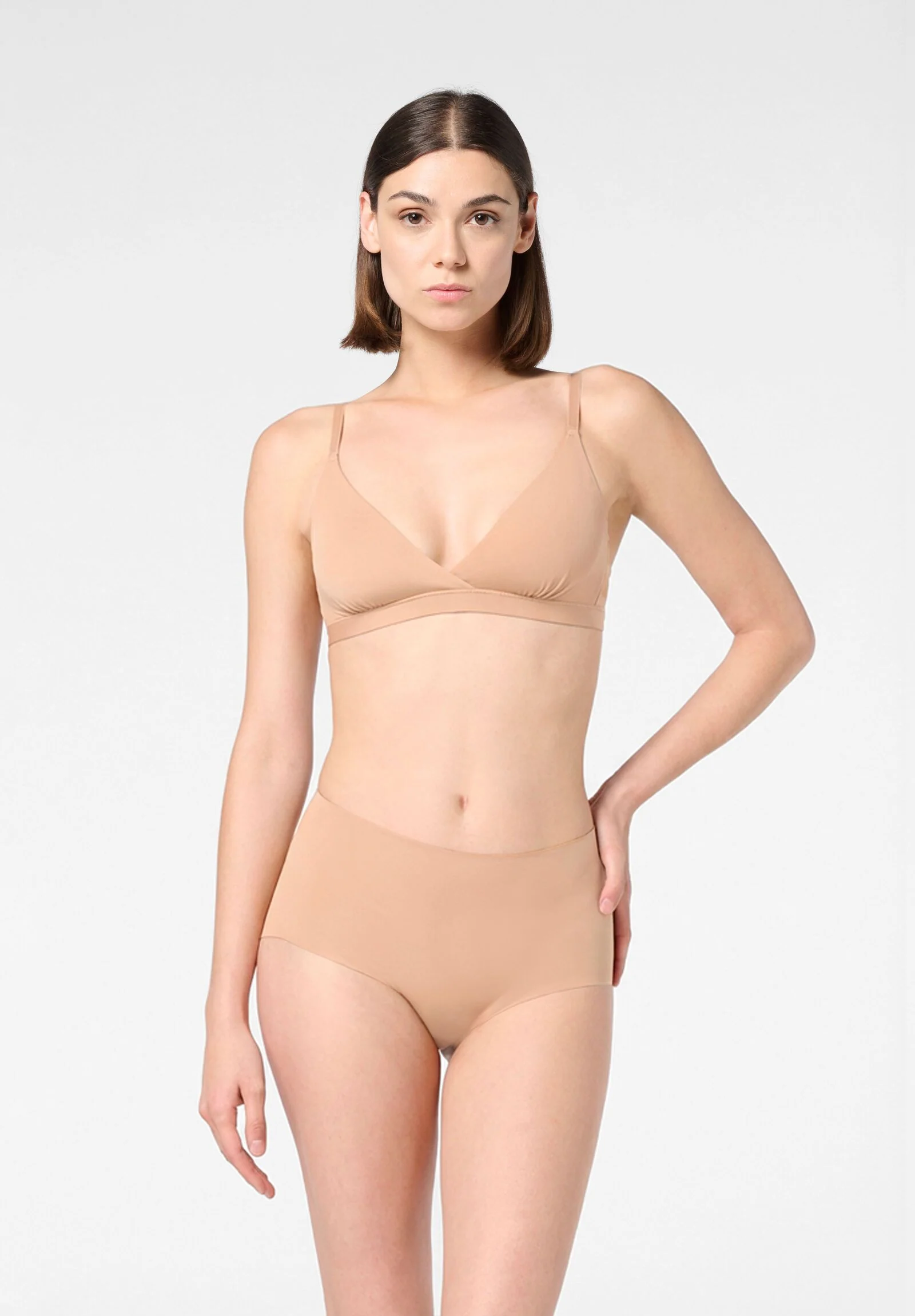 Image of Culotte in Eco-Microfibra Elasticizzata Skinwear - Nudo