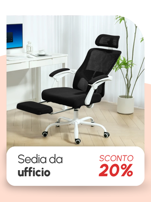 Sedia da ufficio con poggiapiedi
