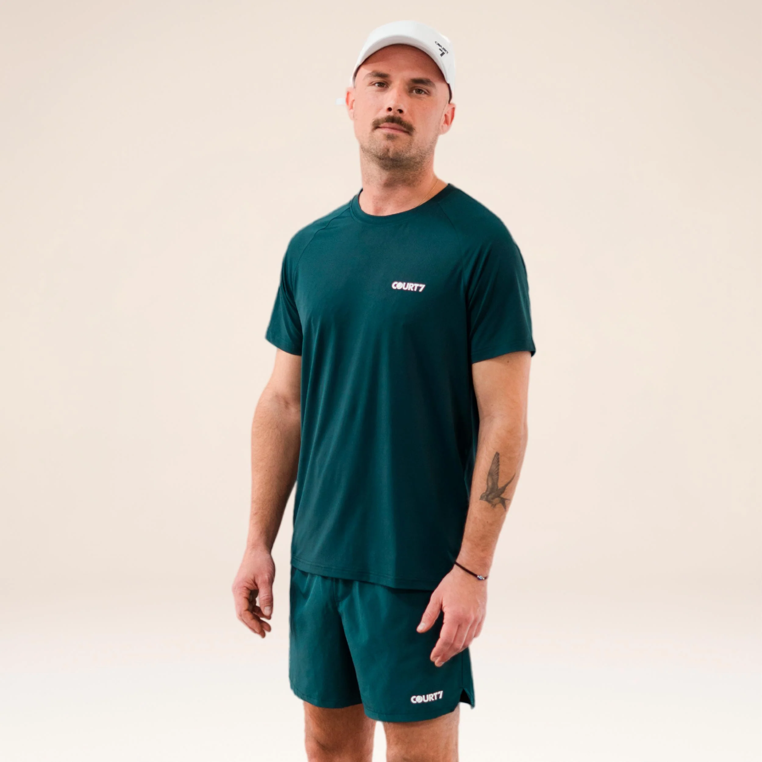 Performance Solid Maglietta Uomini - verde scuro