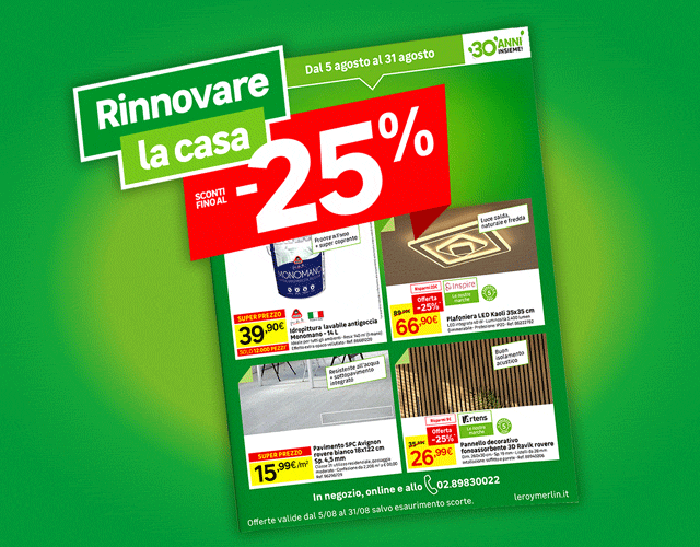 Rinnovare la casa con sconti fino al -25%