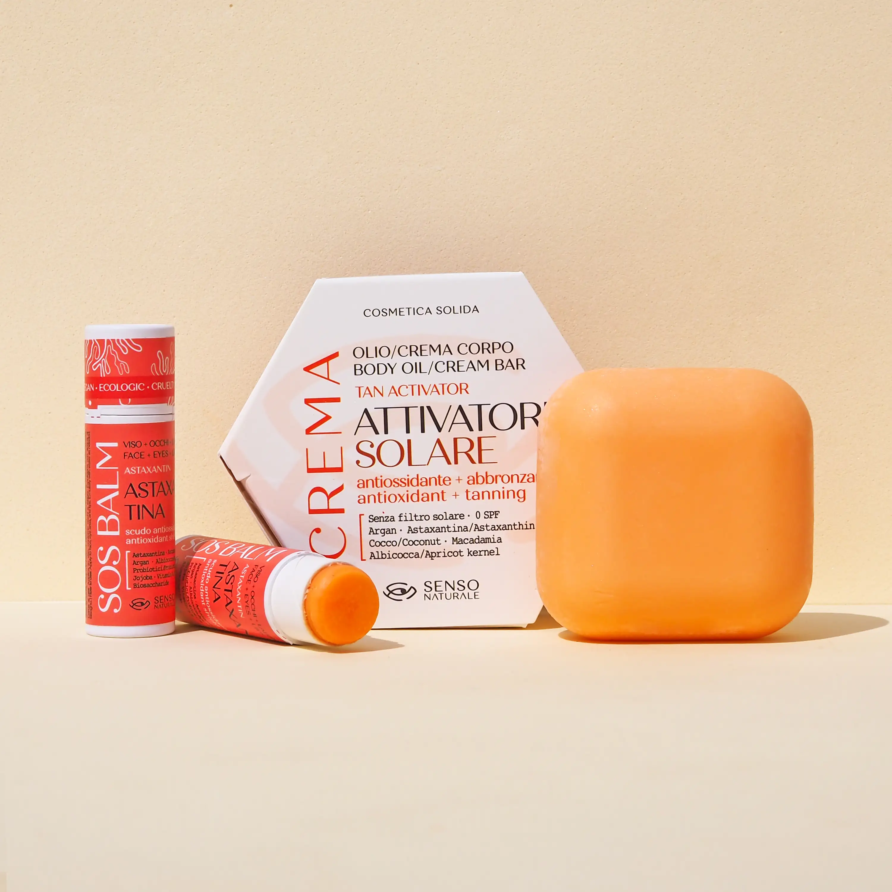 Image of Kit ASTAXANTINA Olio Crema Corpo e Stick Viso Protettivo 2 prodotti