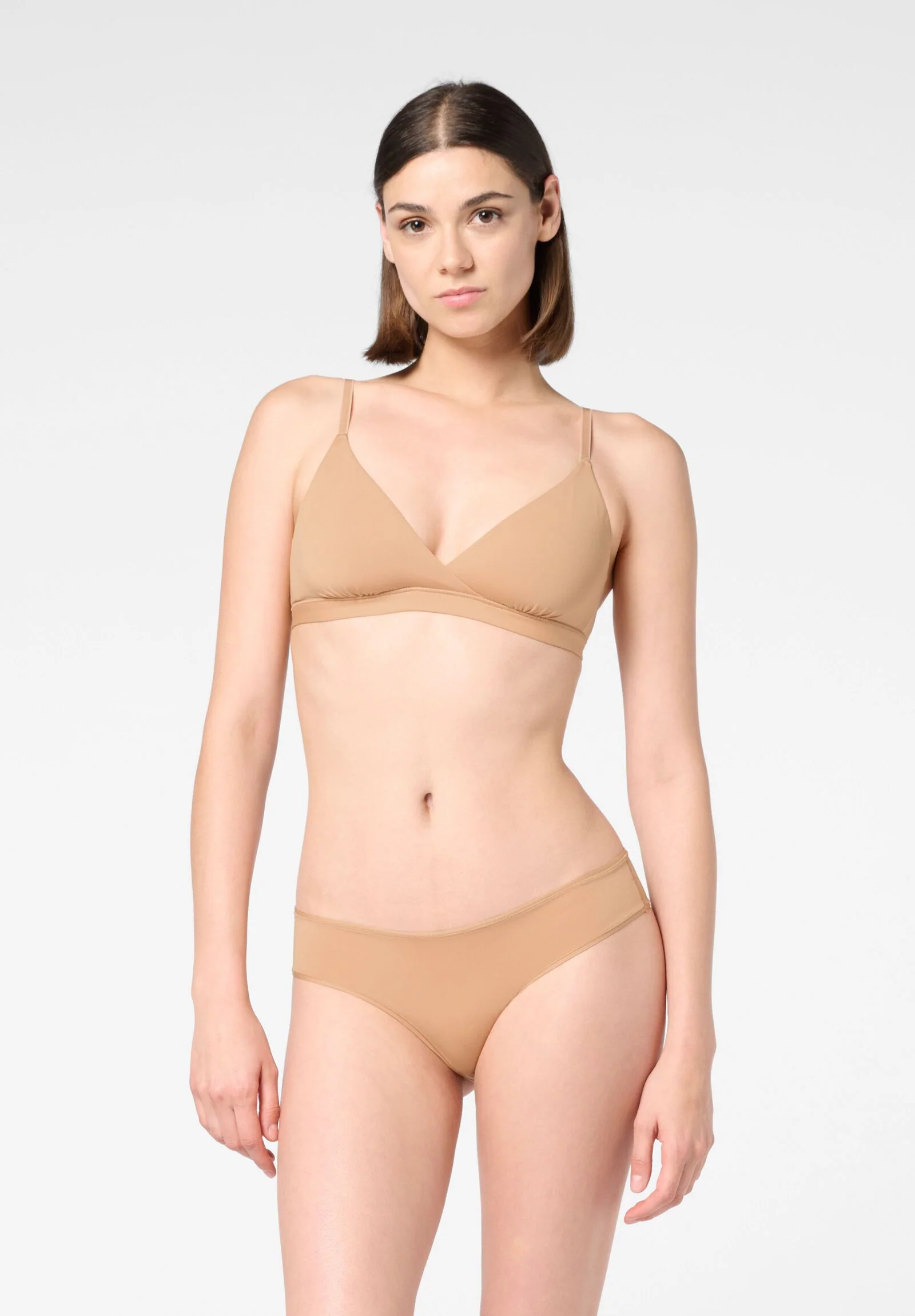 Image of Slip in Eco-Microfibra Elasticizzata Skinwear - Nudo