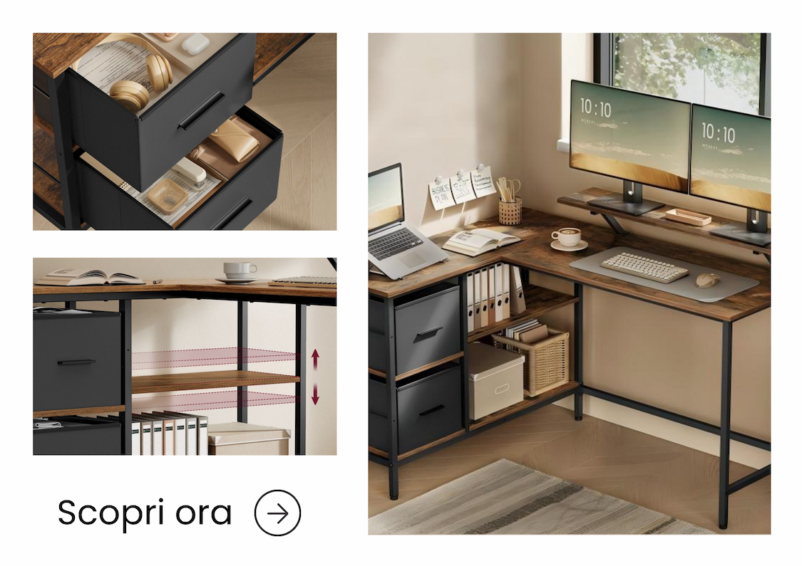 Scrivania a L per Computer 