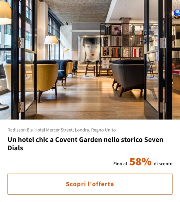 Un hotel chic a Covent Garden nello storico Seven Dials