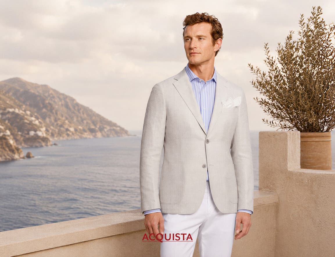 Pantalone chinos in cotone e lino