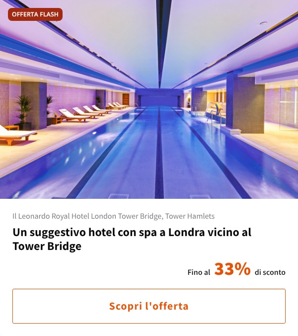 Un suggestivo hotel con spa a Londra vicino al Tower Bridge