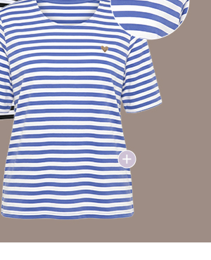 T-shirt oversize a righe, scollo tondo, mezze maniche