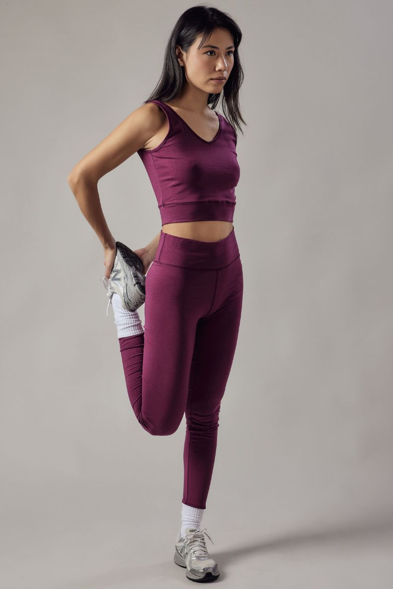 Set Active Leggings a Vita Alta + Top Sportivo Vinaccia