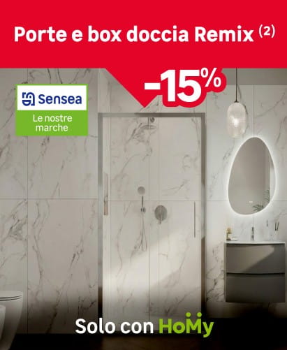 Solo con Homy -15% Porte e box doccia Remix