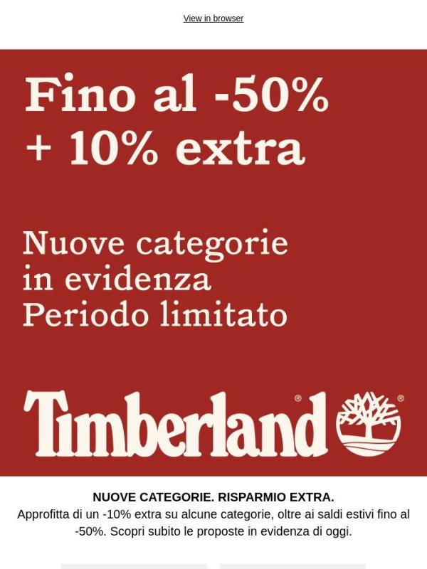 Fino al -50% + 10% extra su nuove categorie