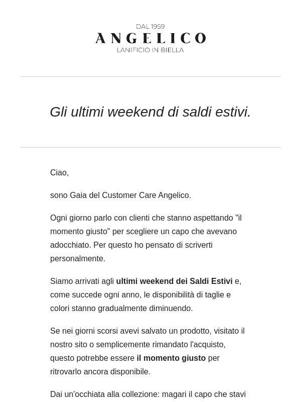 Gli ultimi weekend dei Saldi Estivi ☀️