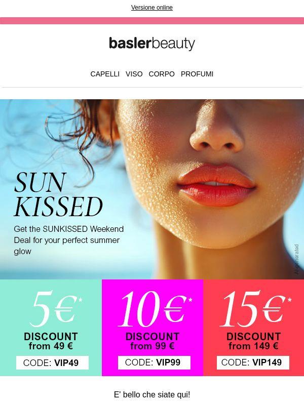✨ Weekend delle offerte: risparmia fino a 15 € e scopri l'abbronzatura estiva perfetta