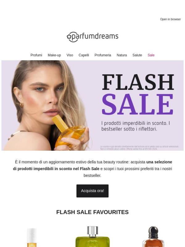 Il Flash Sale inizia ora ⚡