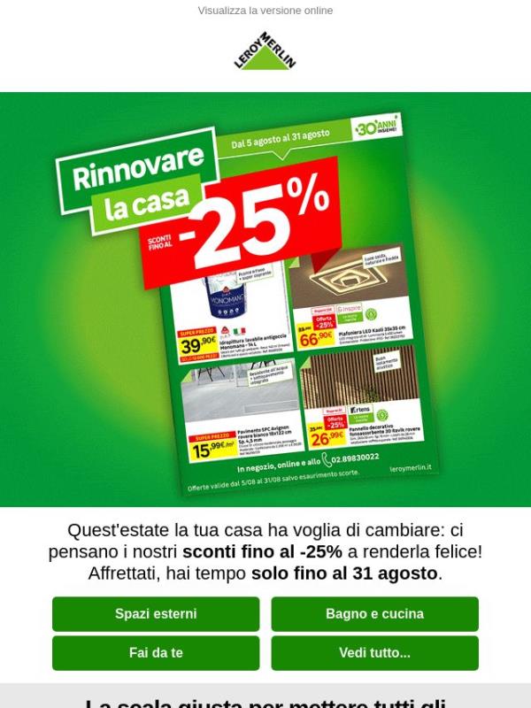 Fino al -25% per un’estate ricca di novità ☀️