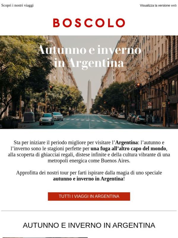 L’autunno in capo al mondo, in Argentina