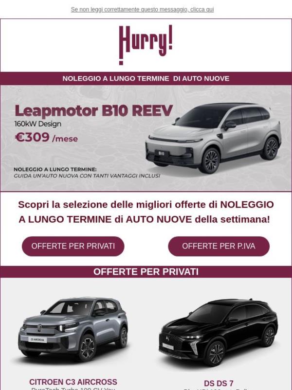 🚘HURRY! Noleggio | Le MIGLIORI OFFERTE della settimana 🚘 Scopri tutte le auto a noleggio a prezzi scontati!