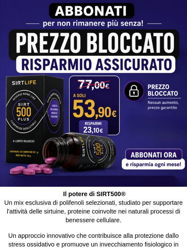 Non rischiare di rimanere senza il tuo SIRT!