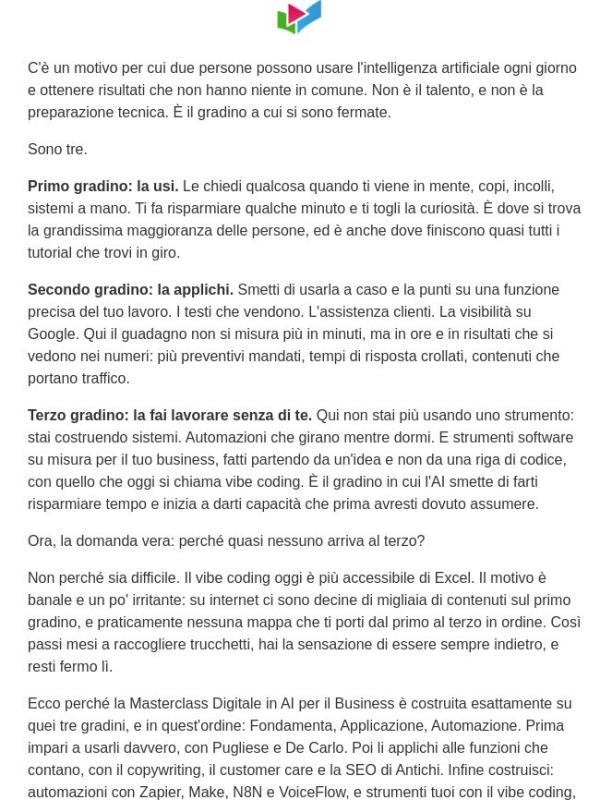 Il gradino su cui si ferma quasi tutti