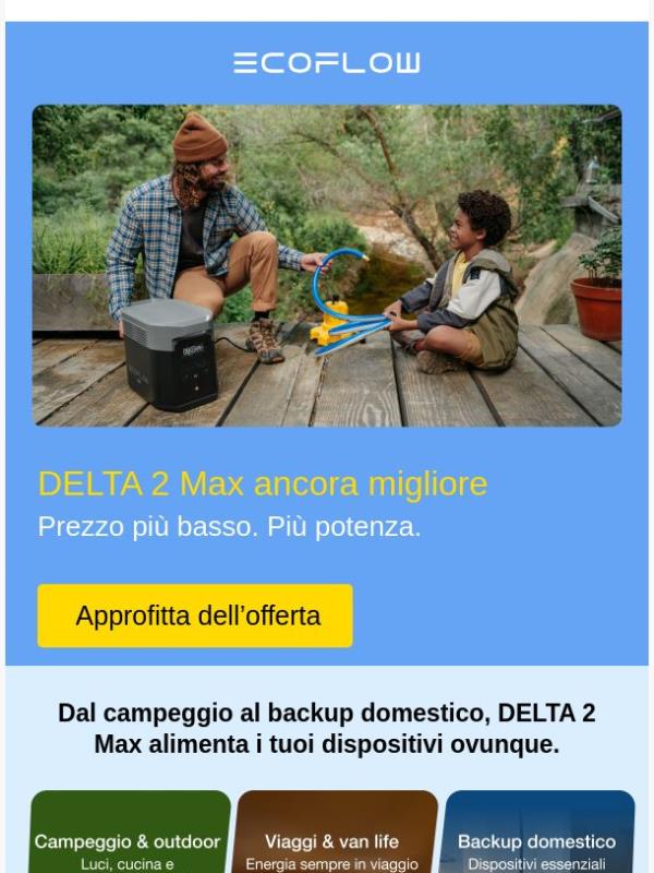 DELTA 2 Max in offerta : più potenza, più risparmio ⚡