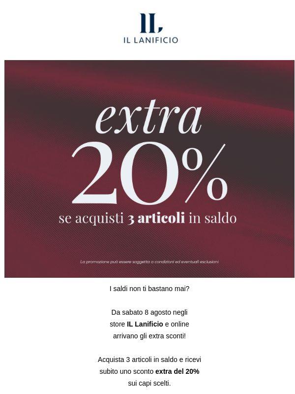😍 SCONTO EXTRA su tutti i saldi