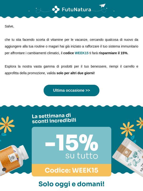 Il tuo -15% ti aspetta 👀