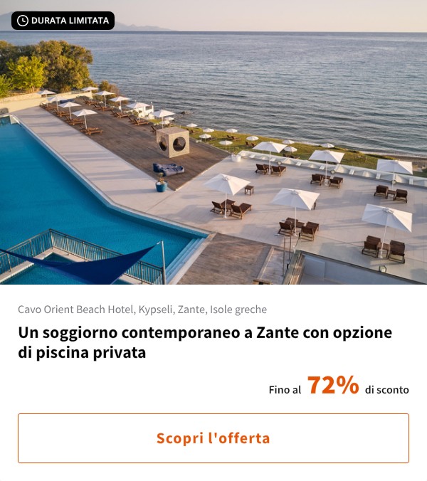 Un soggiorno contemporaneo a Zante con opzione di piscina privata