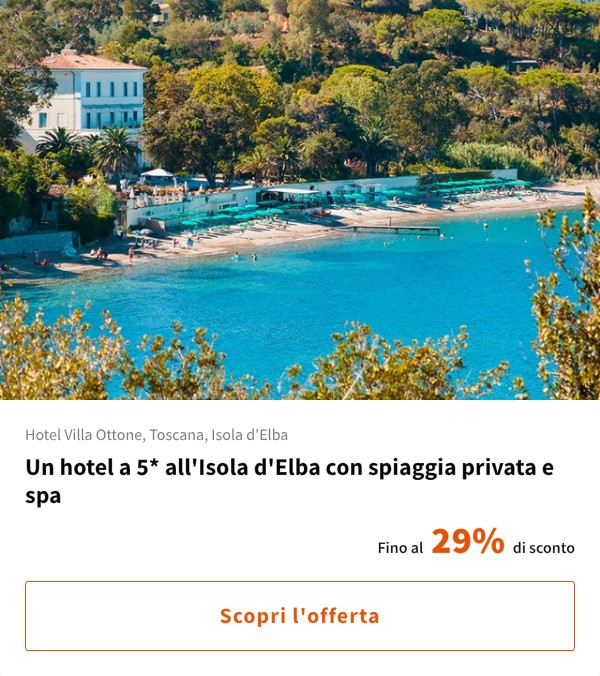 Un hotel a 5* all'Isola d'Elba con spiaggia privata e spa