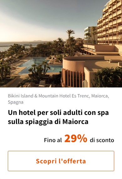 Un hotel per soli adulti con spa sulla spiaggia di Maiorca