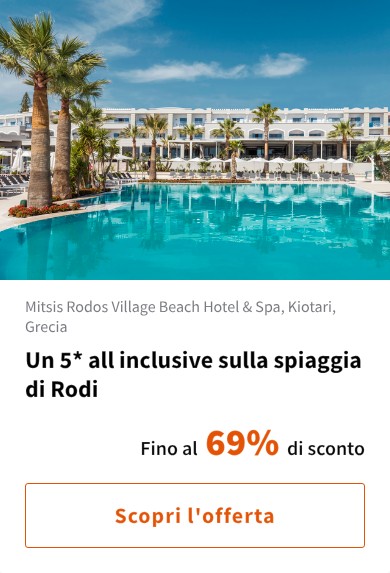 Un 5* all inclusive sulla spiaggia di Rodi