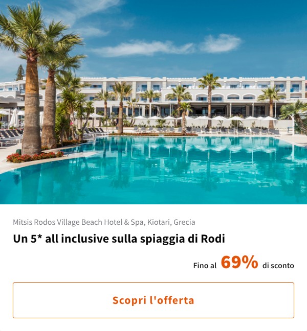 Un 5* all inclusive sulla spiaggia di Rodi