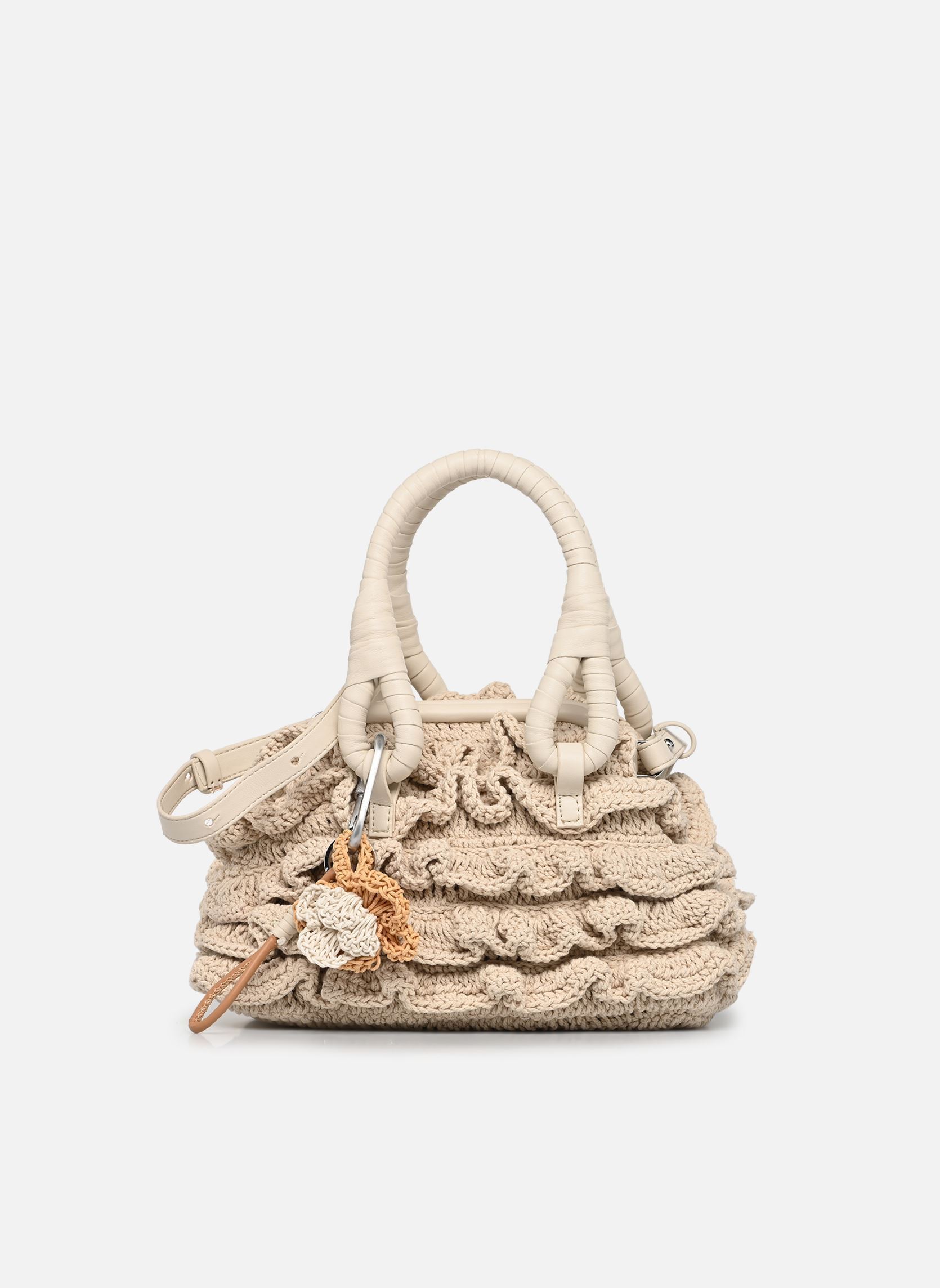 Desigual Borse Sacs Crochet Waves Mini donna bianco