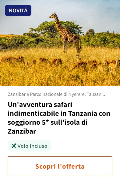 Un'avventura safari indimenticabile in Tanzania con soggiorno 5* sull'isola di Zanzibar