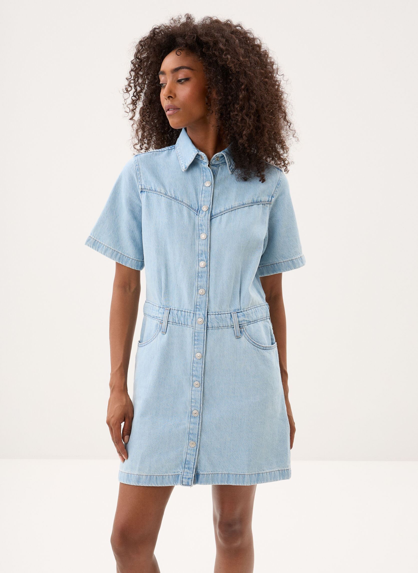 Levi's Abiti Ss Logan Western-005I6 donna blu