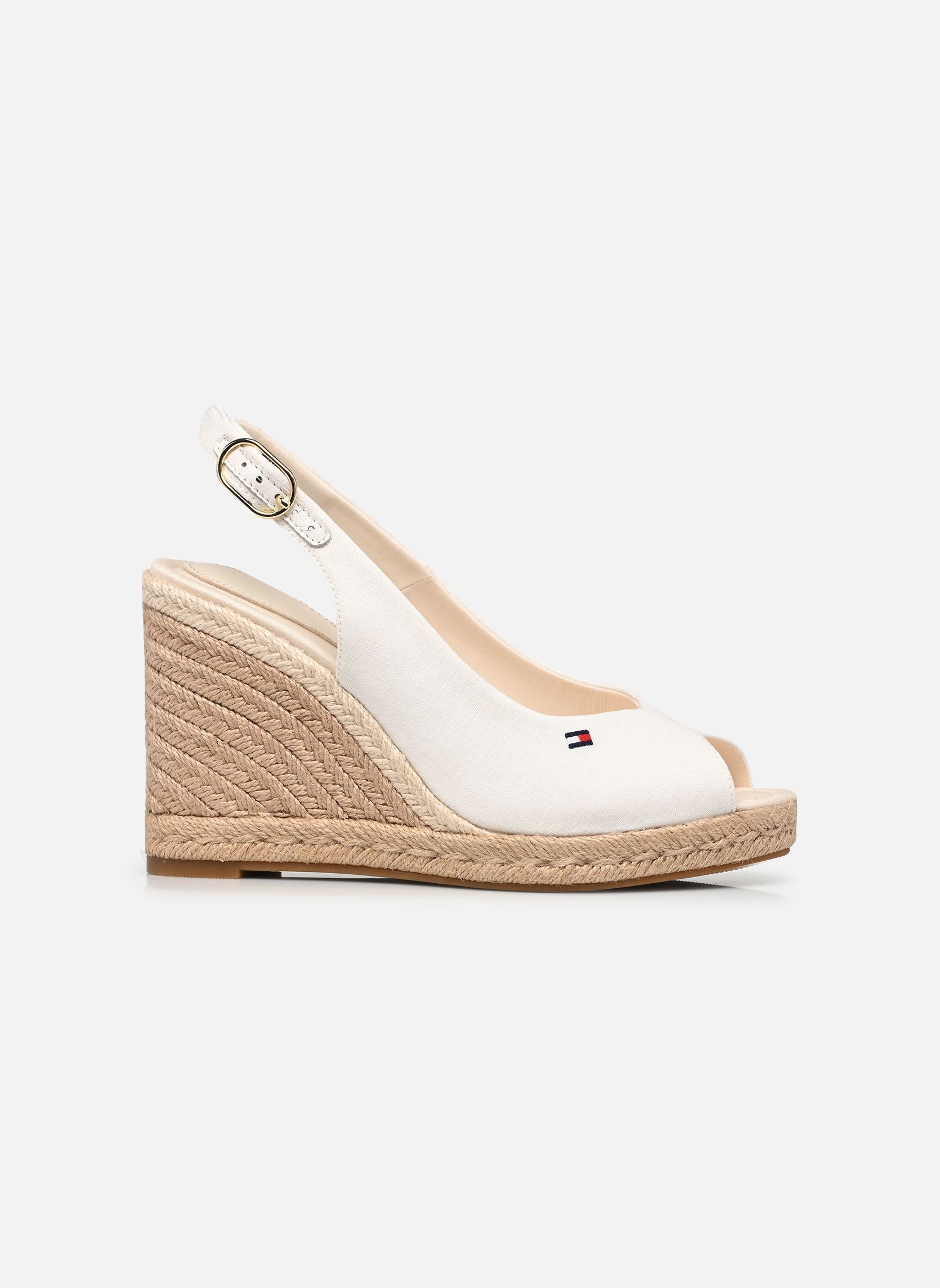 Tommy Hilfiger Espadrillas compensate e piattaforme FLAG HIGH WEDGE ESPA A donna bianco