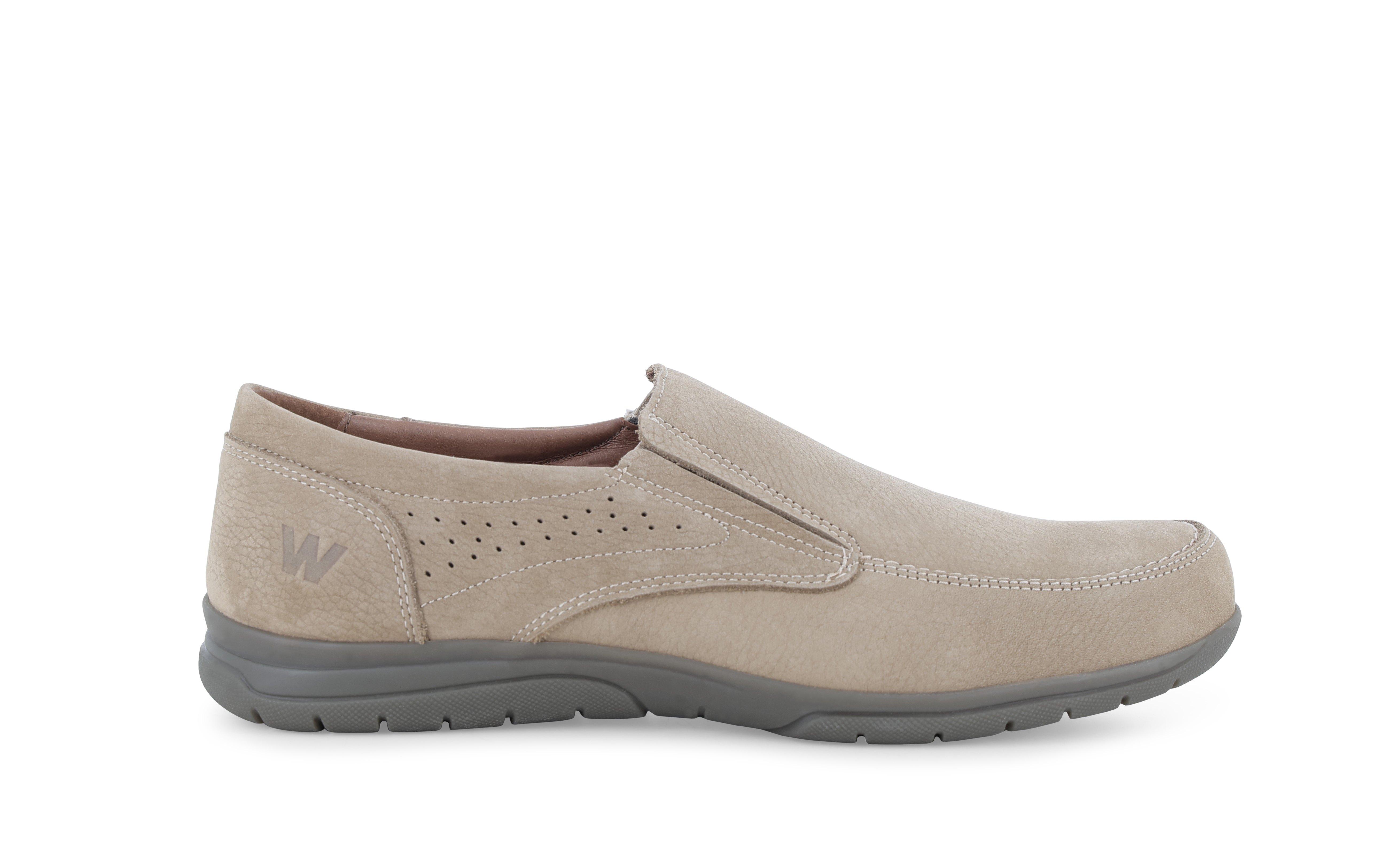 Mocassino allacciato uomo in nabuck beige u41138q