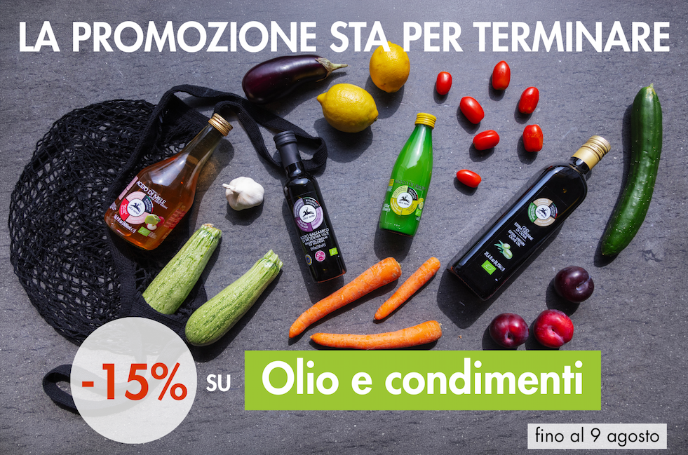 -15% su olio e condimenti fino al 9 agosto