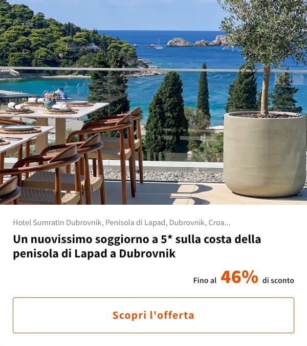 Un nuovissimo soggiorno a 5* sulla costa della penisola di Lapad a Dubrovnik