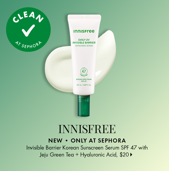 innisfree Daily UV Invisible Barrier Sunscreen Serum Broad Spectrum SPF 47 with Green Tea