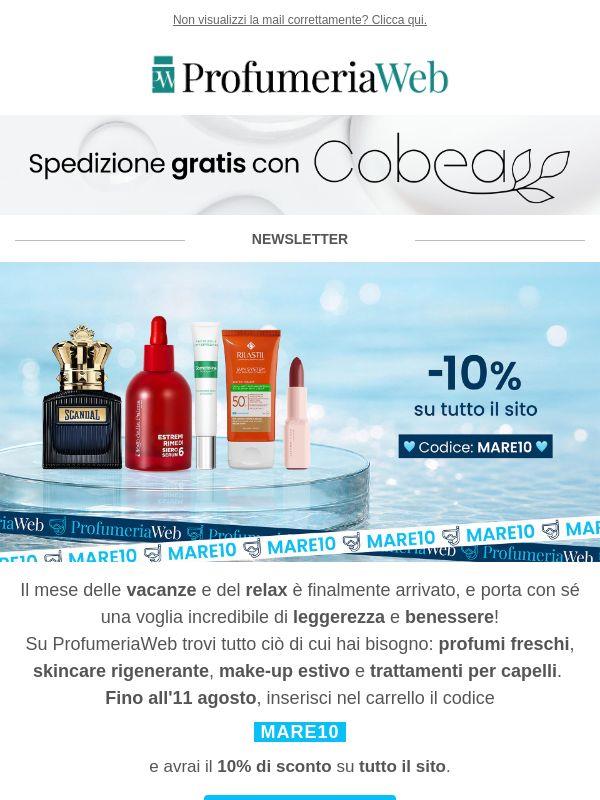 🌊 Per pochi giorni: -10% su tutto il sito!