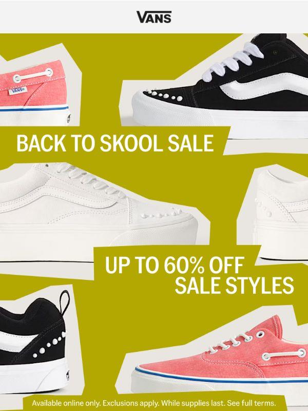 LIVE NOW: Up to 60% off sale styles