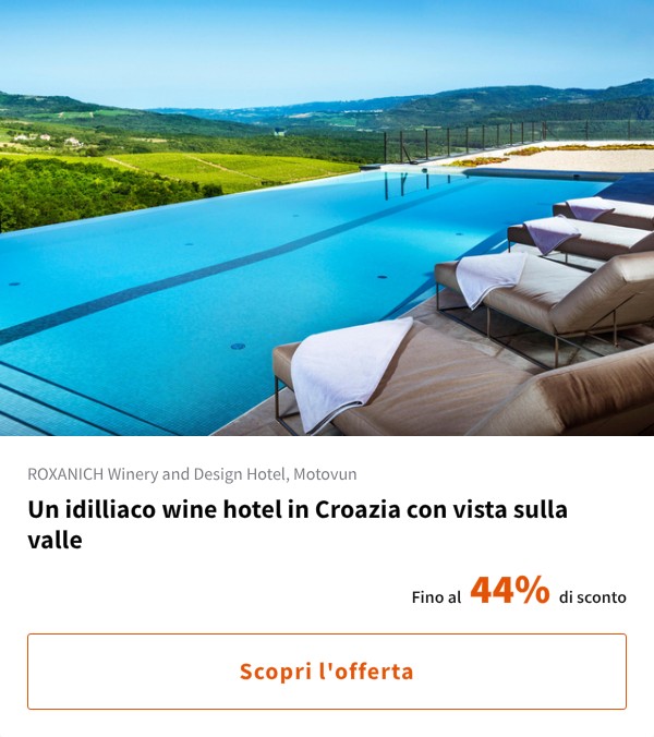 Un idilliaco wine hotel in Croazia con vista sulla valle