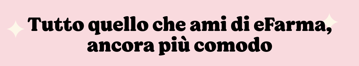 Banner reading “Everything you love about eFarma, now even more convenient” on pink background